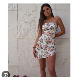 AKIRA Floral Print Mini Dress